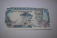 Bankovec Zambija 10 kwacha 1992  UNC