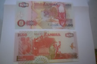 Bankovec Zambija 50 kwacha 2001  UNC