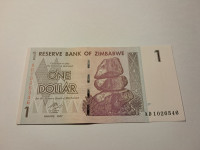 Bankovec Zimbabwe 1 dollar 2007 UNC