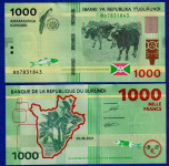 BURUNDI 1.000 francs 2021 živali UNC