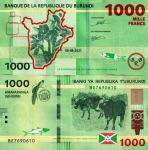 Burundi 1.000 frankov / 1000 francs 2021  P-51  UNC