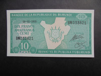BURUNDI 10 FRANCS 2005 UNC