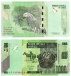 CONGO 1.000 francs 2022 UNC živali ptice