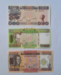 Gvineja 100, 500 in 1000 cent (francs) guinees 1960 AU UNC