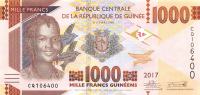 GVINEJA, 1000 frankov, 2017 , UNC