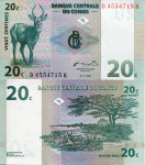 KONGO, 20 centimes 1997, UNC