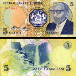 LESOTO Lesotho  5 MALOTI P10a 1989 P-10 UNC
