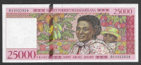 MADAGASKAR 25000 frankov 1998 , P-82 , AU UNC