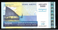MADAGASKAR - 5000 ariary,20000 francs, spominski, 2012, UNC