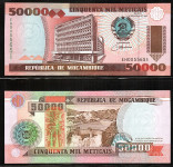MOZAMBIK, 50.000 meticais, 1993, UNC
