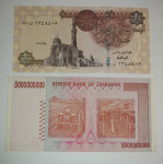 Prodam bankovca na sliki Egipt in Zimbabve