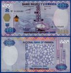 RUANDA / Rwanda 2000 frankov 2014 UNC