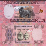 RUANDA / Rwanda 5000 frankov 2014 UNC