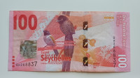 SEJŠELI , bankovec za 100 rupij VF+ , P-50, 2016, serija "Ptiči"