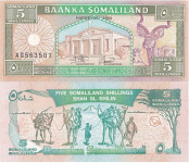 Somaliland 5 shillings / 5 šilingov 1994 UNC