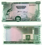 UGANDA 100 šilingov 1966 UNC
