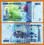 UGANDA 2000 šilingov / 2.000 shillings 2021  P-50  UNC