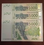 West african states, 5000 francs / frankov iz leta 2003 (2019), UNC