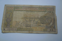 WEST AFRICAN STATES BAKOVEC 500 FRANCS 1980 SENEGAL ( K)