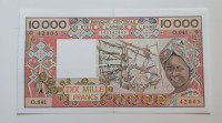 Zahodna Afrika 10.000 frankov XF+/-AU