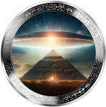 SREBRNIK WE ARE NOT ALONE - PYRAMID AND UFO - zelo redek