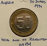 Alžirija 50 Dinars 1994 Revolution
