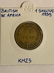 Britanska Zahodna Afrika 1 Shilling 1939