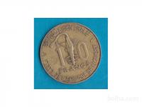 Države zahodne Afrike - 10 francs 1977
