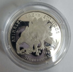 GVINEJA BISSAU - srebrnik 10.000 pesos 1993 proof - STEGOSAURUS