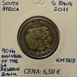Južna Afrika 5 Rand 2011 Bank