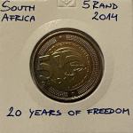 Južna Afrika 5 Rand 2014 Freedom