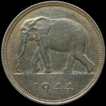 LaZooRo: Belgijski Kongo 50 Francs 1944 UNC - srebro