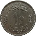 LaZooRo: Egipt 10 Milliemes 1938 XF