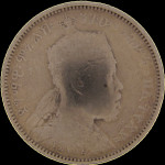 LaZooRo: Etiopija 1/4 Birr 1903 VF - srebro