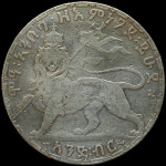 LaZooRo: Etiopija 1 Birr 1892 VF - srebro