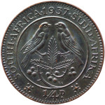 LaZooRo: Južna Afrika 1/4 Penny 1937 PROOF 'key date' zelo redek
