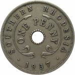 LaZooRo: Južna Rodezija 1 Penny 1937 XF