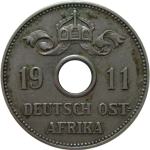 LaZooRo: Nemška vzhodna Afrika 10 Heller 1911 A XF a