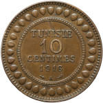 LaZooRo: Tunizija 10 Centimes 1916 XF/UNC
