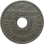 LaZooRo: Tunizija 10 Centimes 1926 XF