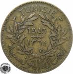 LaZooRo: Tunizija 2 Francs 1945 VF/XF