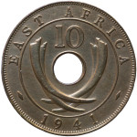 LaZooRo: Vzhodna Afrika 10 Cents 1941 I XF / UNC