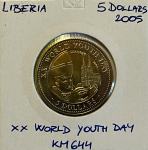 Liberija 5 Dollar 2005 Youth day