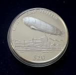 SREBRNIK 20g .999 2000 Liberija 20$ ZEPPELIN zračna ladja (otaku)