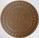 LaZooRo: Tunizija 10 Centimes 1903 VF/XF redkejši