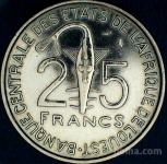 LaZooRo: Zahodne Afriške države 25 Francs 1970 XF/UNC