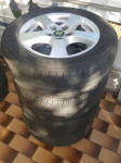 ALU PLATIŠČA 5x100, 14 COL , Z LETNIMI GUMAMI 185-60*14,6mm profila,