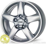 Aluminijasto platišče 4x108 ET42 6,5x15 RIAL OSLO srebna 63,3