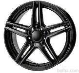 Aluminijasto platišče 5x112 ET49 6,5x16 UNIWHEELS M10 črna 66,5