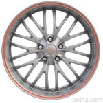 Aluminijasto platišče 5x120 ET30 8,5x19 RACE CS matt gun red circle...